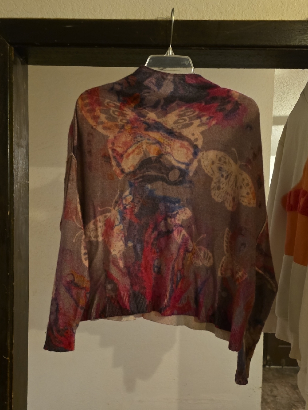 Pilcro Butterfly Print Cashmire Women's Sweater